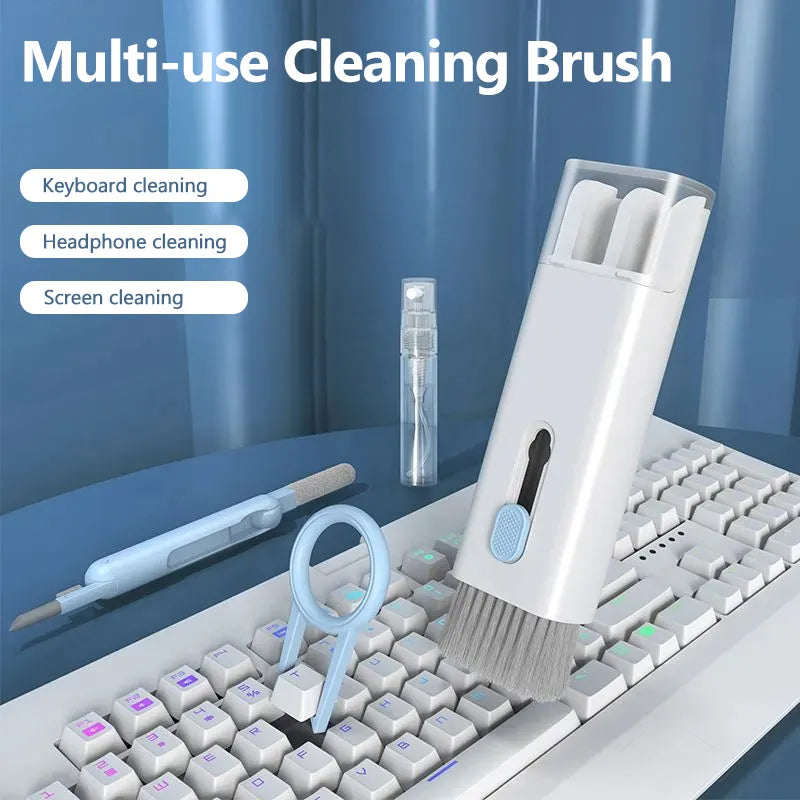 7 in 1 Computer Keyboard Cleaner Brush Kit for Air pod, Bluetooth Earphones, Earbud, iPad Phone